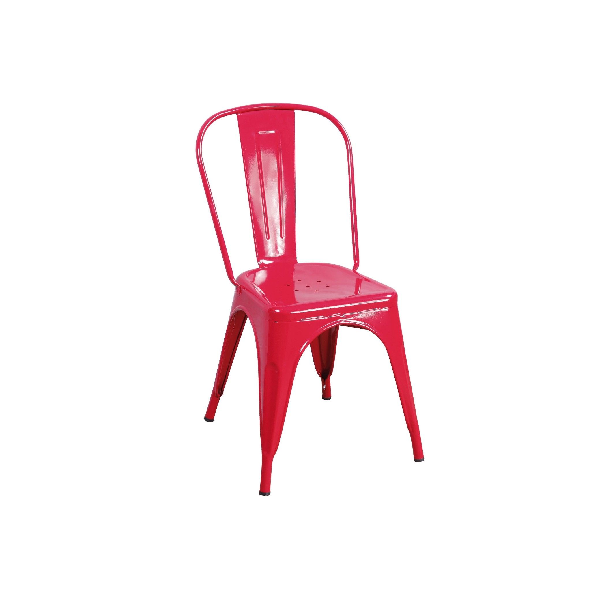CHAISE LANK INDUSTRIELLE ROUGE