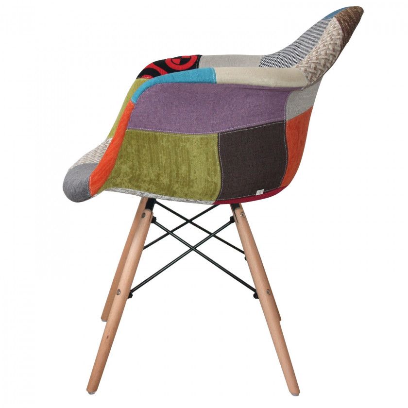 FAUTEUIL TOWER WOOD PATCHWORK - Chaise Tower 