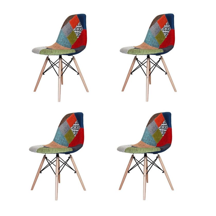PACK 4 CHAISES TOWER PATCHWORK