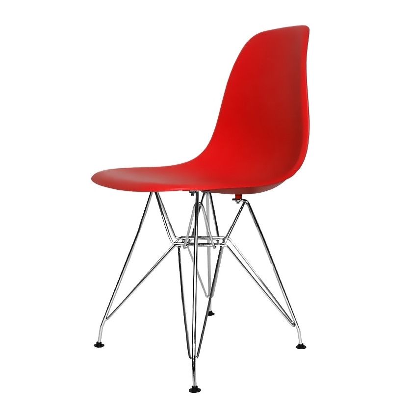 SET 4 CHAISES TOWER CHROME ROUGES EXTRA QUALITY