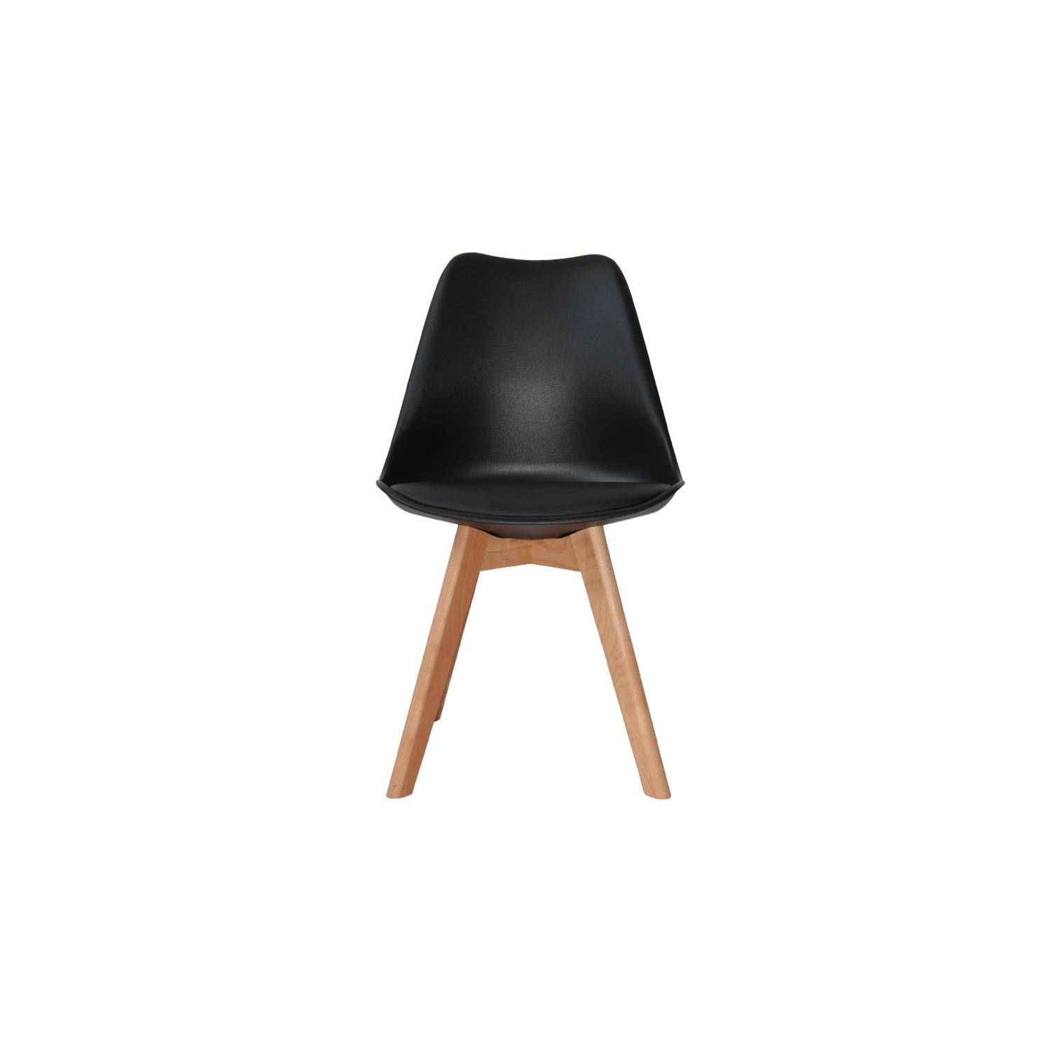 PACK 4 CHAISES NEW TOWER WOOD NOIRES
