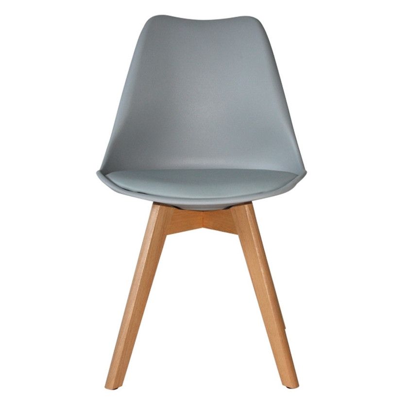 PACK 4 CHAISES NEW TOWER WOOD GRIS