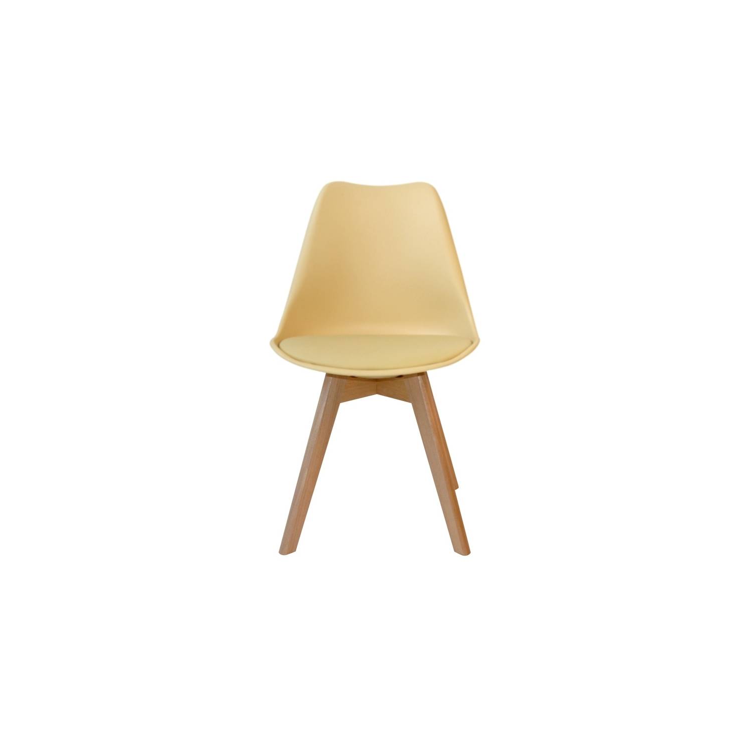 PACK 4 CHAISES NEW TOWER WOOD VAINILLE