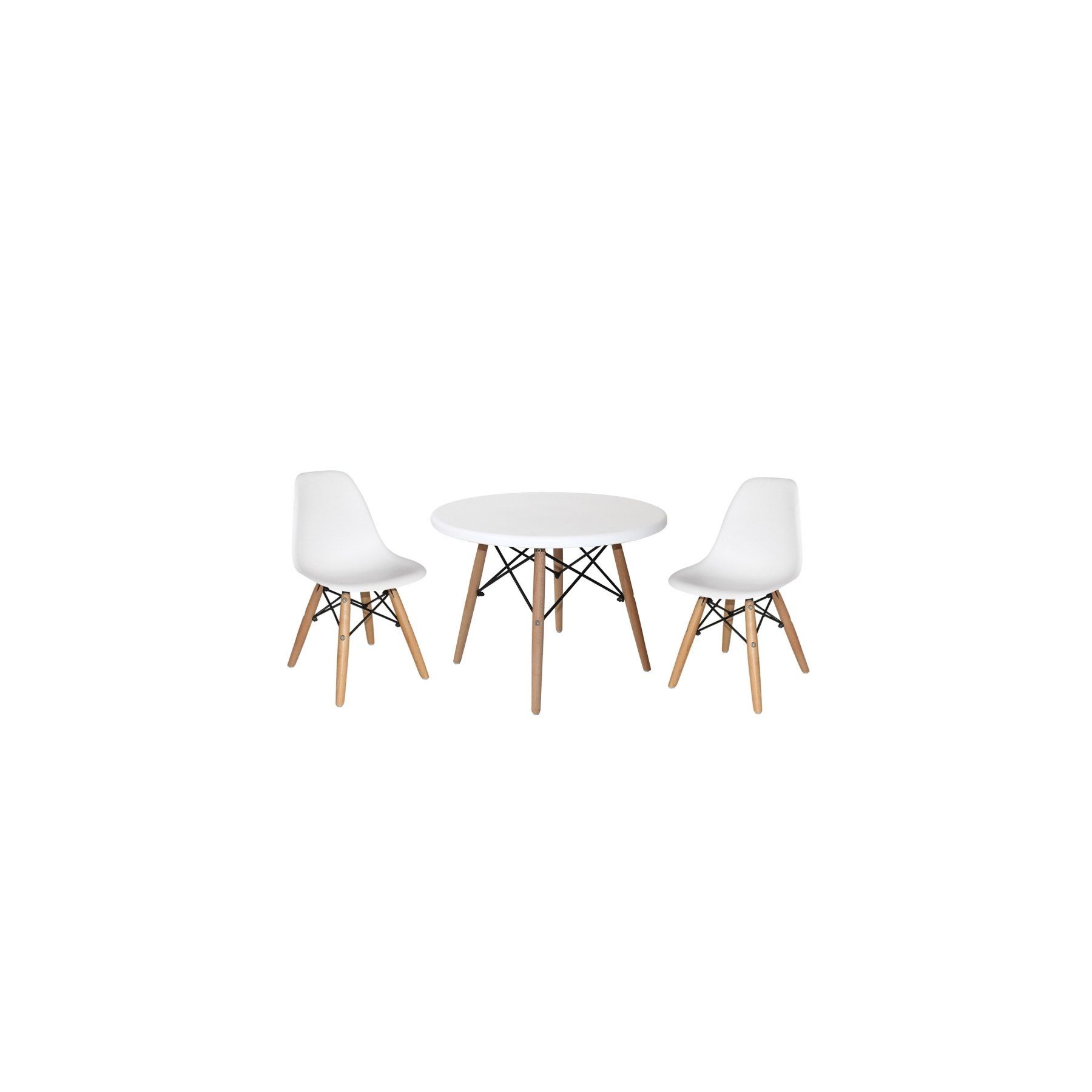 PACK TABLE ET 2 CHAISES BABY TOWER BLANCHES