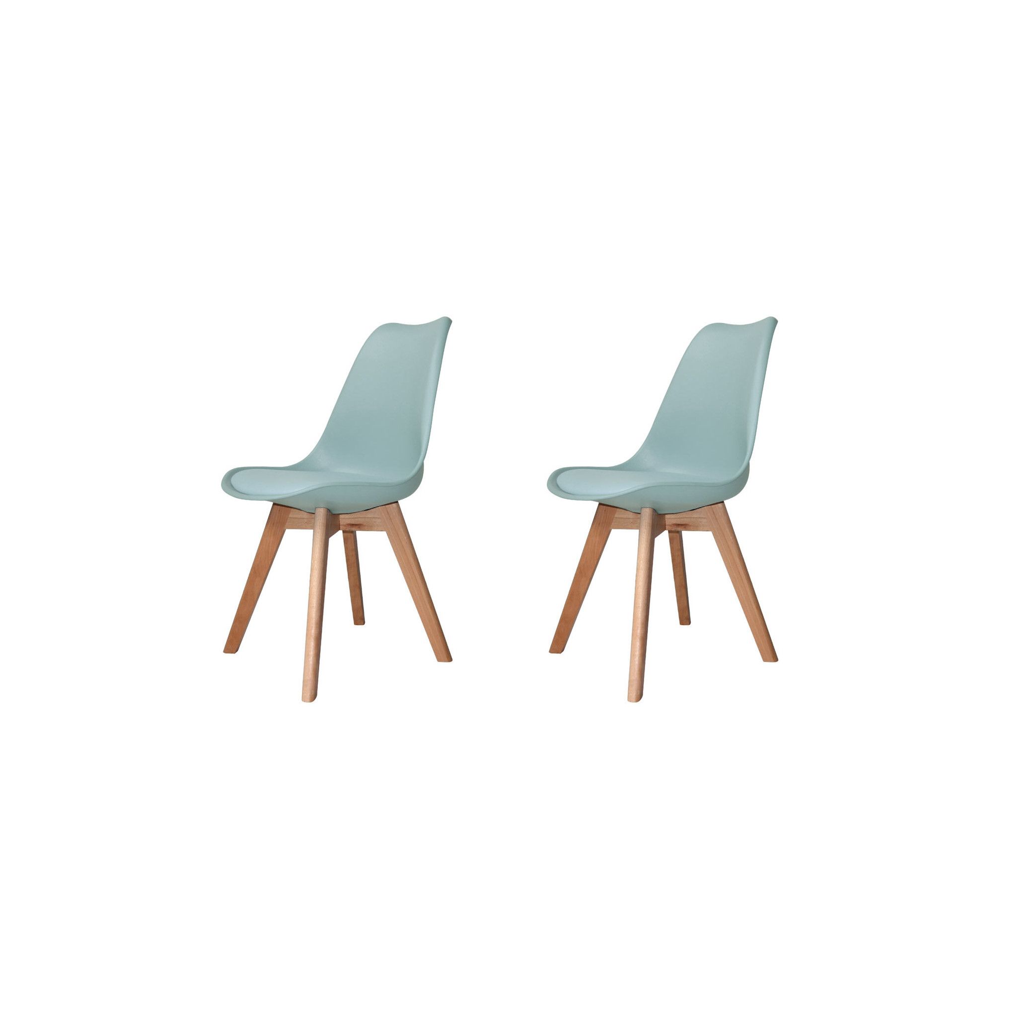 PACK 2 SILLAS NEW TOWER WOOD AGUAMARINA EXTRA QUALITY - Packs de Chaises 