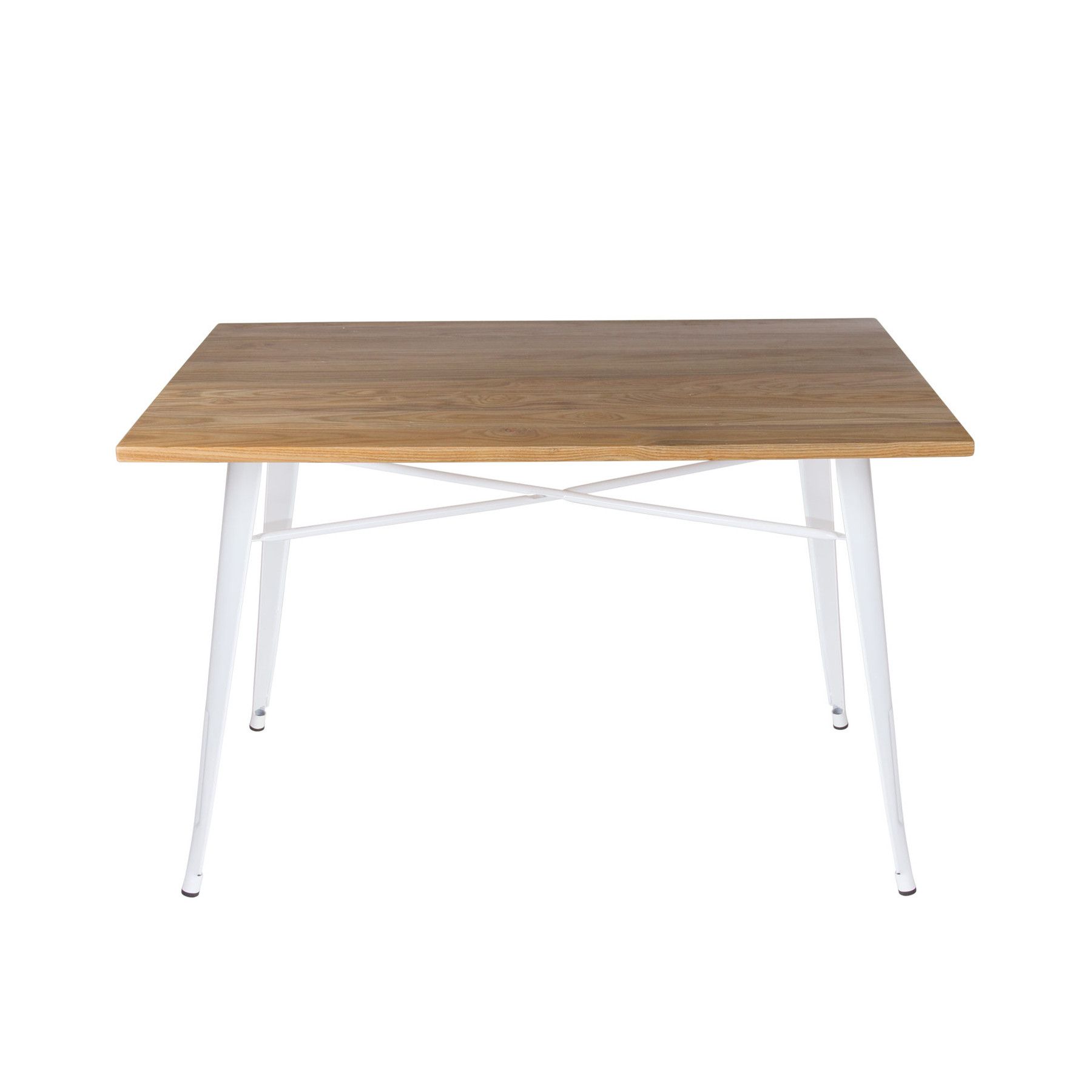 TABLE LANK WOOD BLANCHE 120 x 80 cm