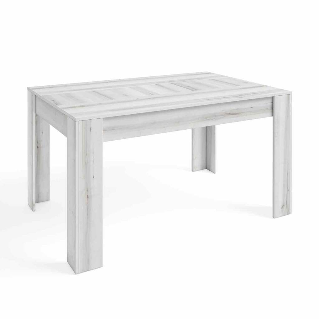 TABLE À MANGER EXTENSIBLE TOKIO 140X90CM BLANC NORDIQUE - Tables extensibles 